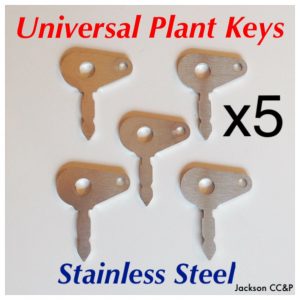 5x STAINLESS STEEL Universal Ignition Key for LUCAS 35670, JCB, Massey Ferguson