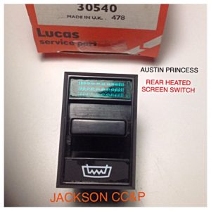 AUSTIN PRINCESS REAR HEATED SCREEN SWITCH GENUINE LUCAS 30540 182SA MADE IN UK