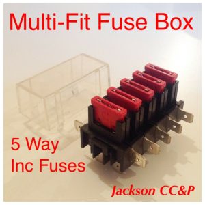 5 Way MultiFit Fuse Box (5 x 10A Fuses) - Ideal for Kit Cars, Racers, Classics