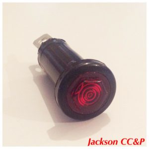 NOS Lucas CAB320 Red Jewel Warning light - Black case - Land Rover Series 1,2