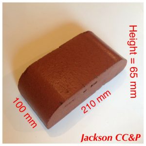 Wall Capping Brick - Double Bull Nose On Flat Red Clay