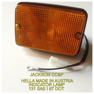 HELLA INDICATOR LAMP 5" X 3" WITH FIXING BOLTS AND LOCK WASHERS AND 12v BULB