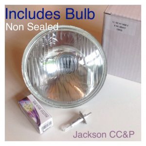 Autopal Glass H1 5 3/4" headlamp unit with 12V Elta bulb (without pilot light)