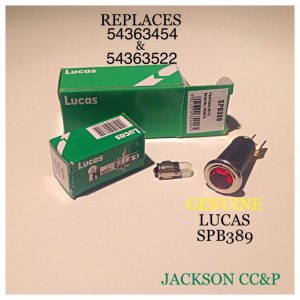 LUCAS WL15 SPB389 54363454 hexagonal Jewel  RED WARNING LAMP  bulb TRIUMPH, MINI