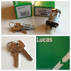Triumph TR2, TR3 107936 MG Midget Lucas 30608 Ignition Switch with Keys