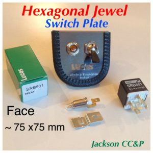 LUCAS SPB703 FOG/SPOT LAMP SWITCH HOLDER Hexagonal Jewel Warning Light Set