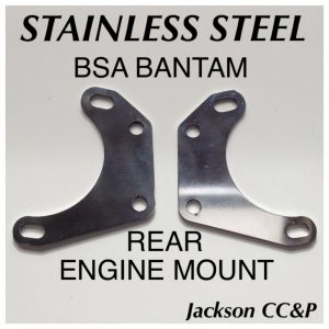 2 x BSA BANTAM REAR ENGINE BRACKETS D3, D5, D7, D10 D14  90-4235 STAINLESS STEEL