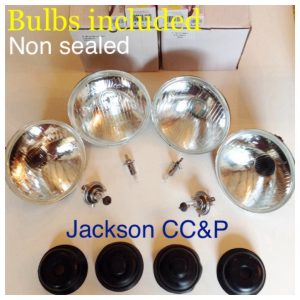 Autopal Glass H1 & H4 5 3/4" headlamp set 2x2 inc 12V Elta bulbs 4 Triumph Stag