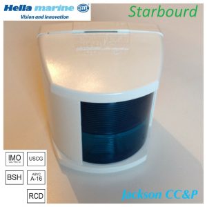 Hella Marine Starboard 2NM Navigation Position Lamp 2984 & Bulb 2LT 002 984-395
