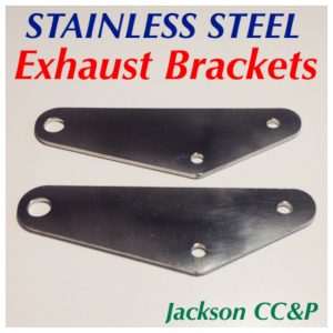 Triumph Bonneville,2x Silencer Brackets Polished Stainless Steel 1971-72 71-2282