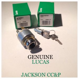 LUCAS SPB501 IGNITION SWITCH WITH BARREL & KEYS OFF/ON/START SPRING RETURN TO ON