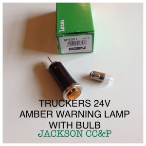 TRUCKERS LUCAS 24V AMBER WARNING LAMP WITH BULB FITTED AND TESTED