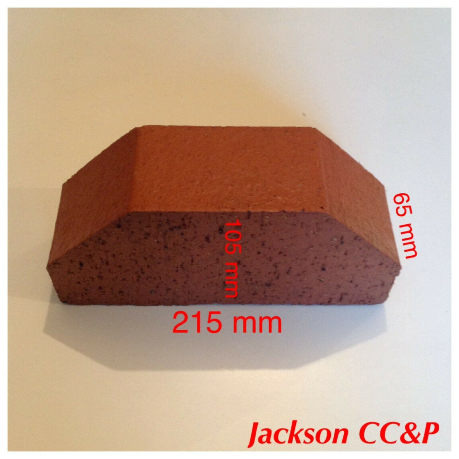 Wall Capping Brick - Double Cant (45 angle) On Edge Side - Red Clay