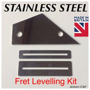 Fret Levelling and Cleaning Tool Kit (Rocker + Fret Guards) for Guitar, Bass