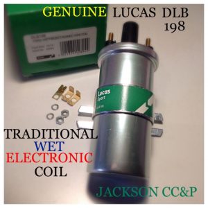 LUCAS DLB198 IGNITION COIL TRADITIONAL WET/ELECTRONIC FITS JAG,ROVER,LOTUS,ROLLS